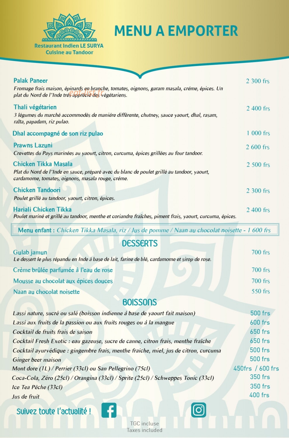 Le Surya — carte page 4