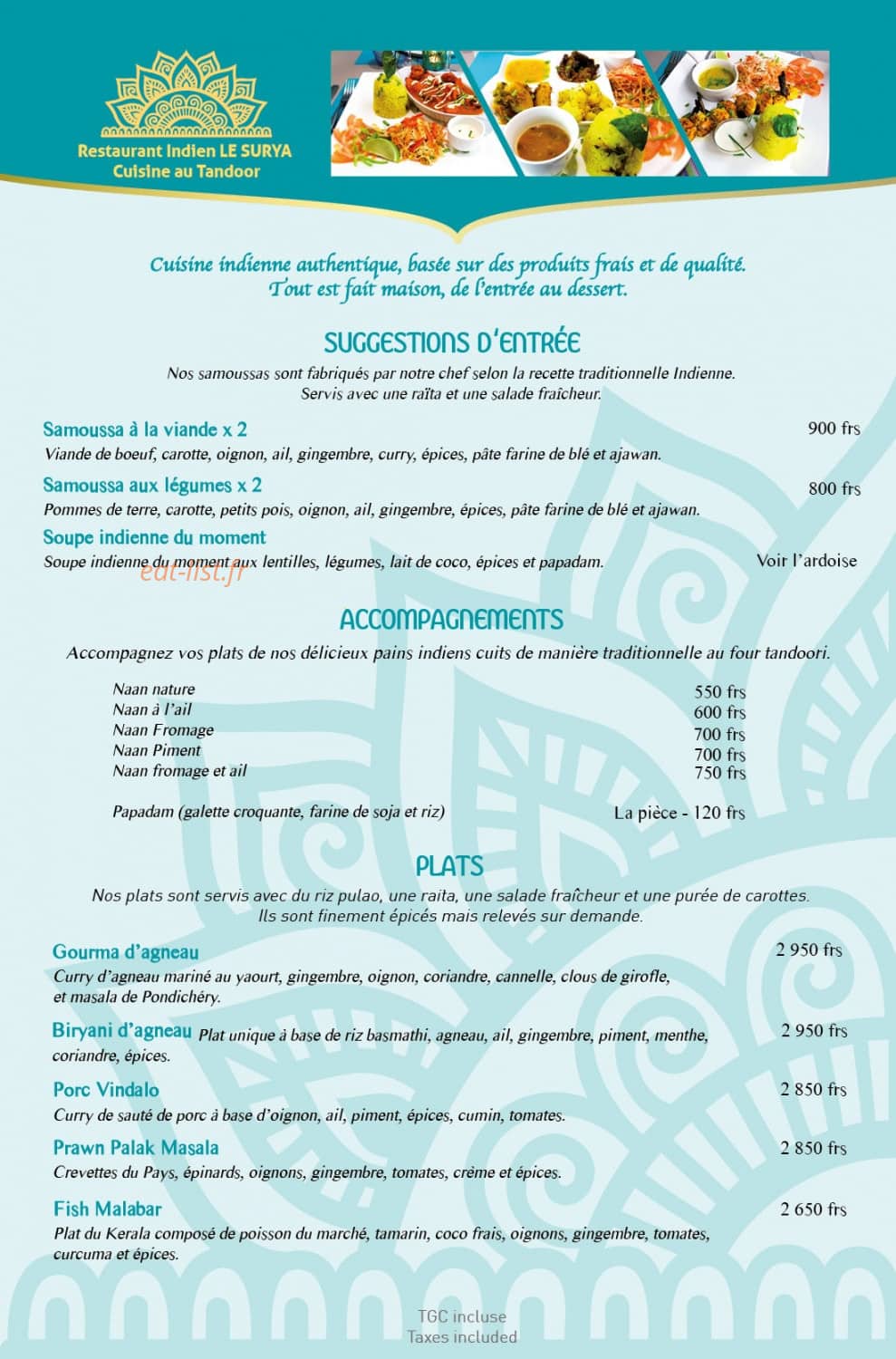 Le Surya — carte page 1