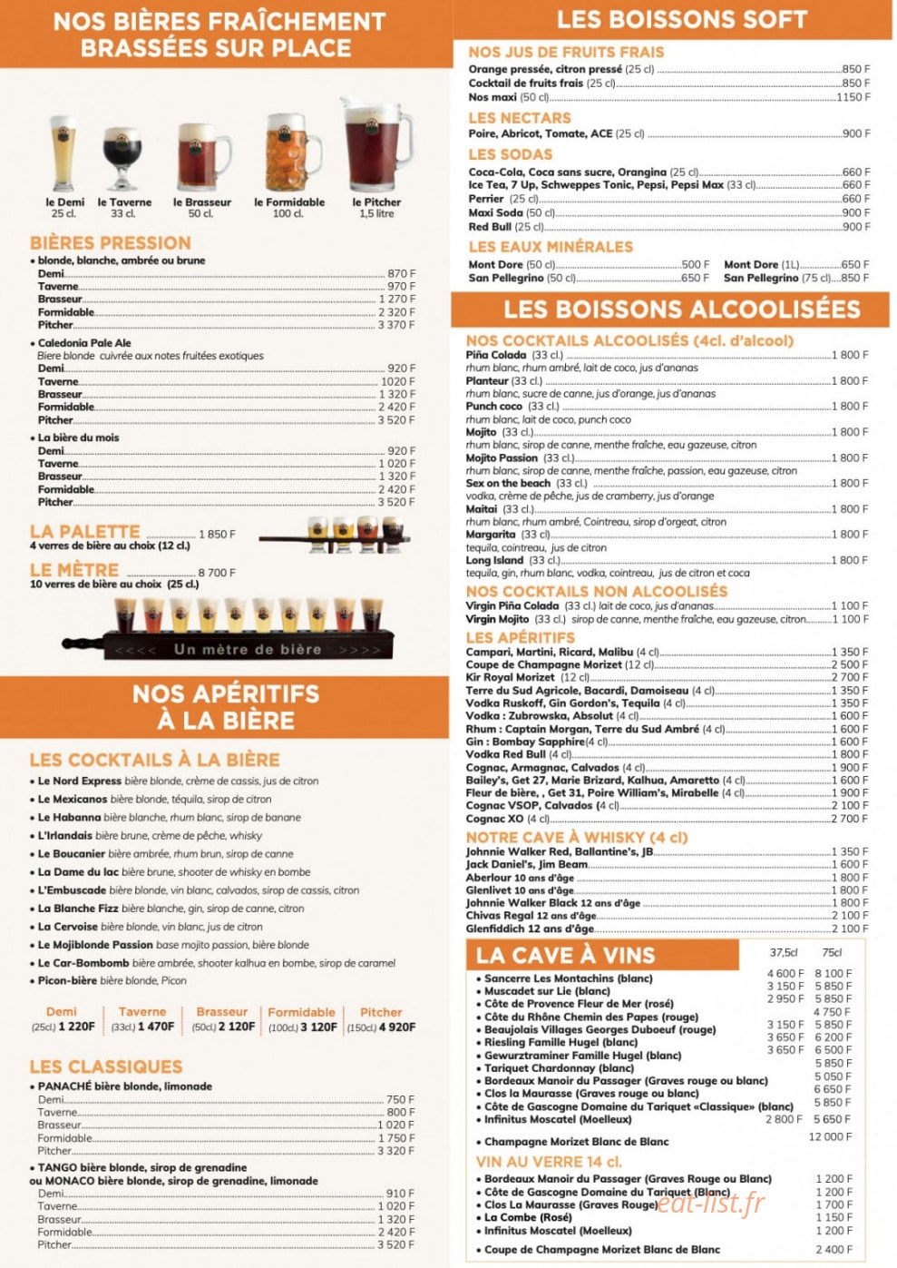 Les 3 Brasseurs — carte page 2
