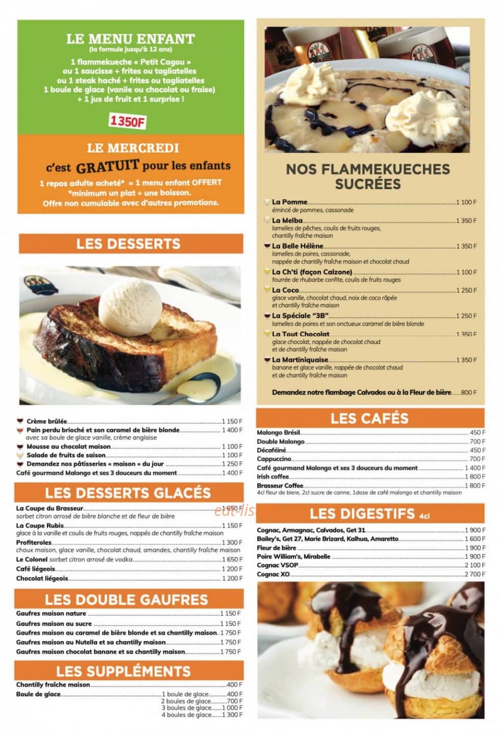 Les 3 Brasseurs — carte page 3