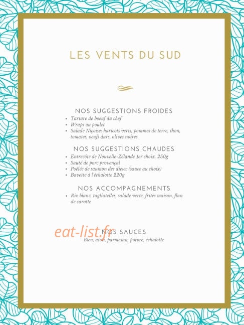 Les Vents Du Sud — carte page 1