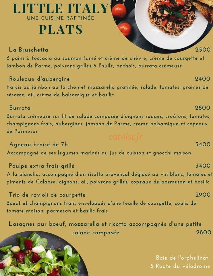 Little Italy — carte page 2