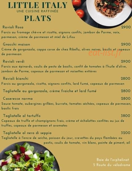 Little Italy — carte page 1