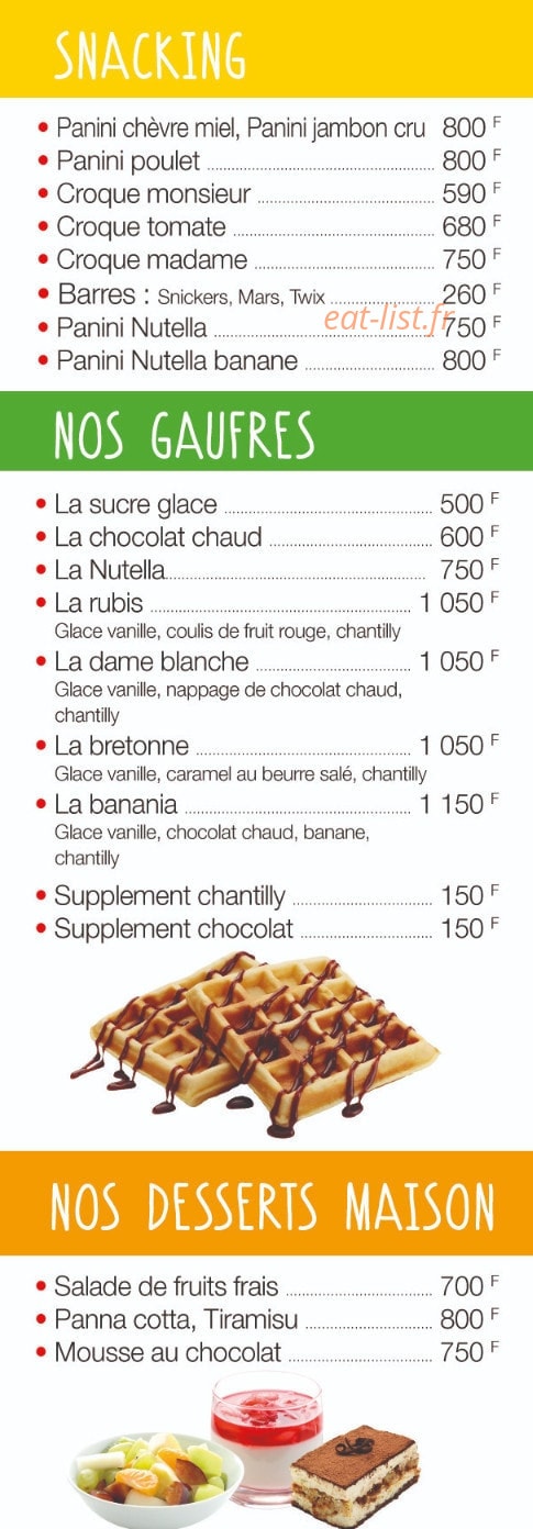 Maxi Juice — carte page 2