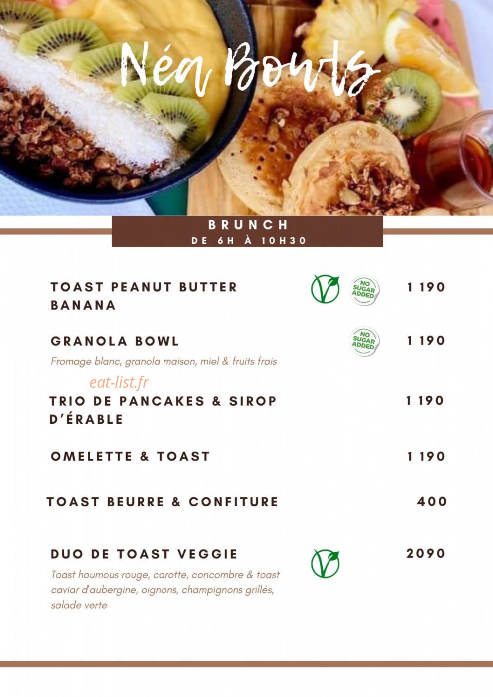 Néa Bowls — carte page 1