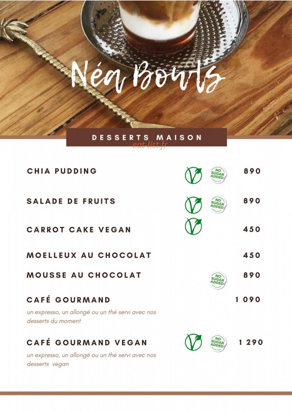 Néa Bowls — carte page 8