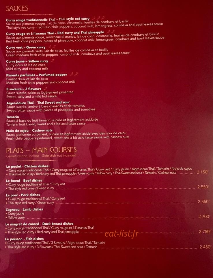 New Bangkok — carte page 3