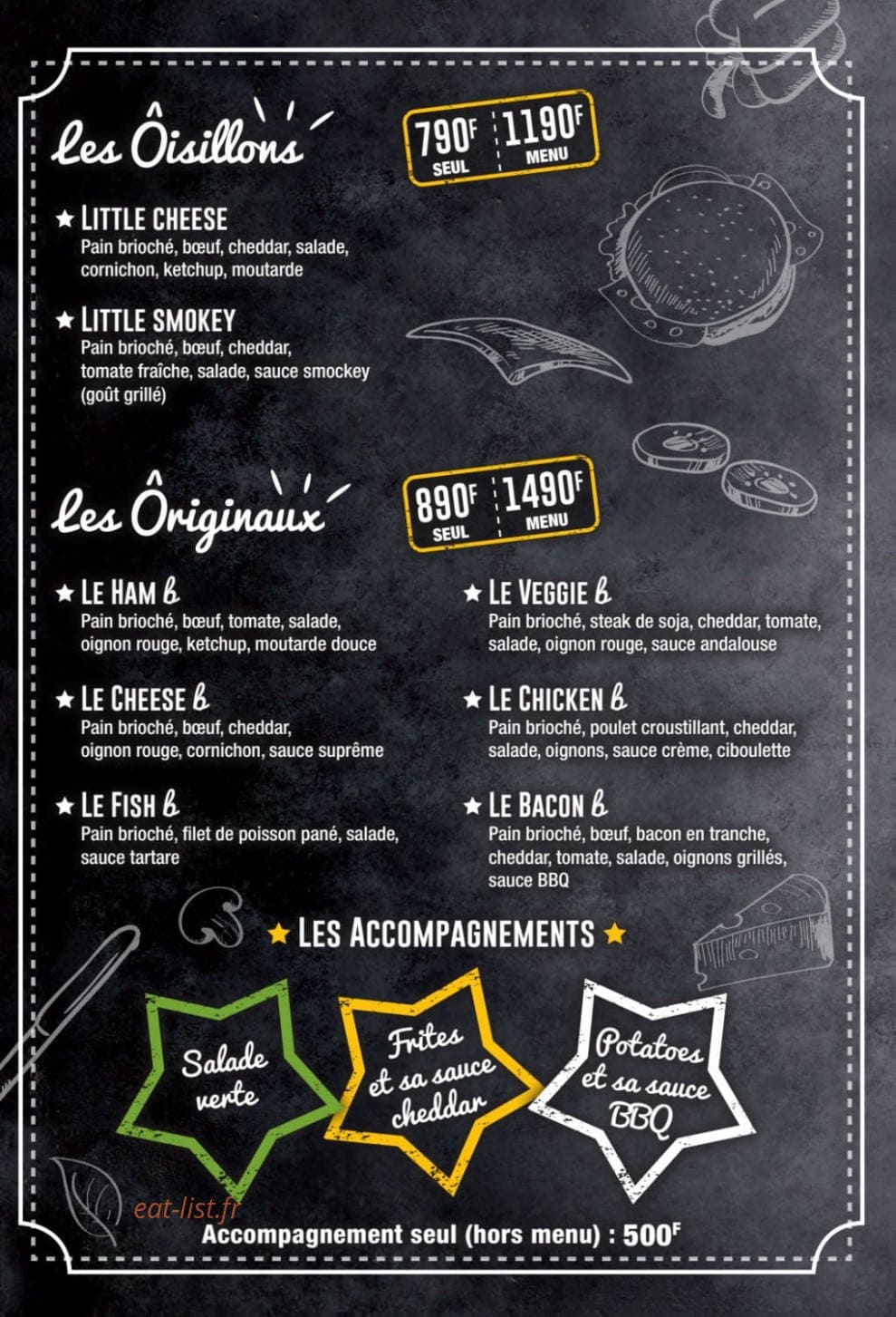 O'Burger — carte page 2