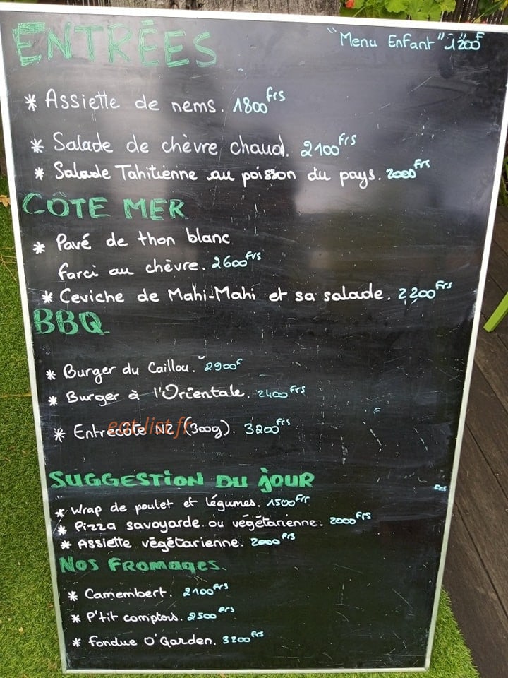 Õ Garden — carte page 1