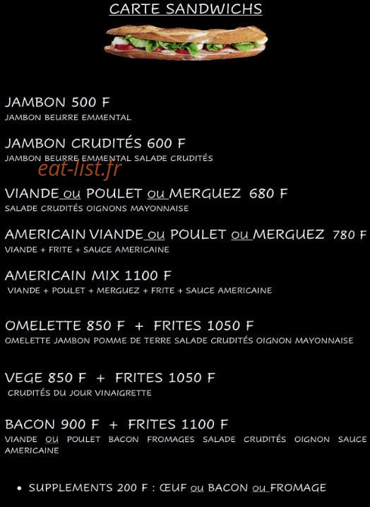 O Pti Snack de Nouville — carte page 2