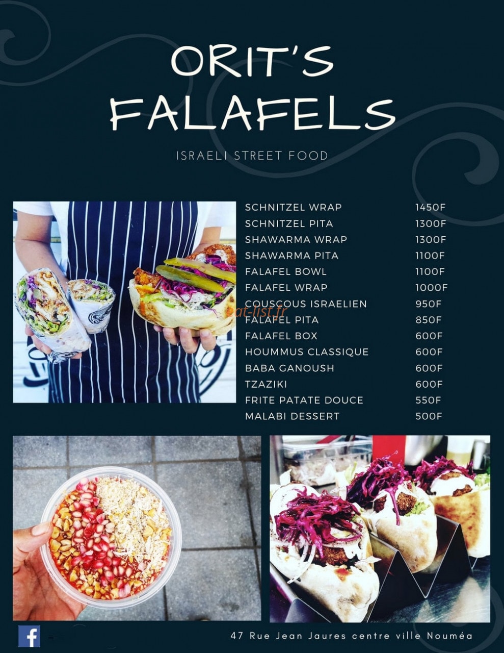 Orit's falafel — carte page 1