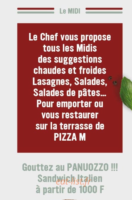 Pizza M — carte page 6