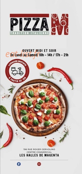 Pizza M — carte page 1