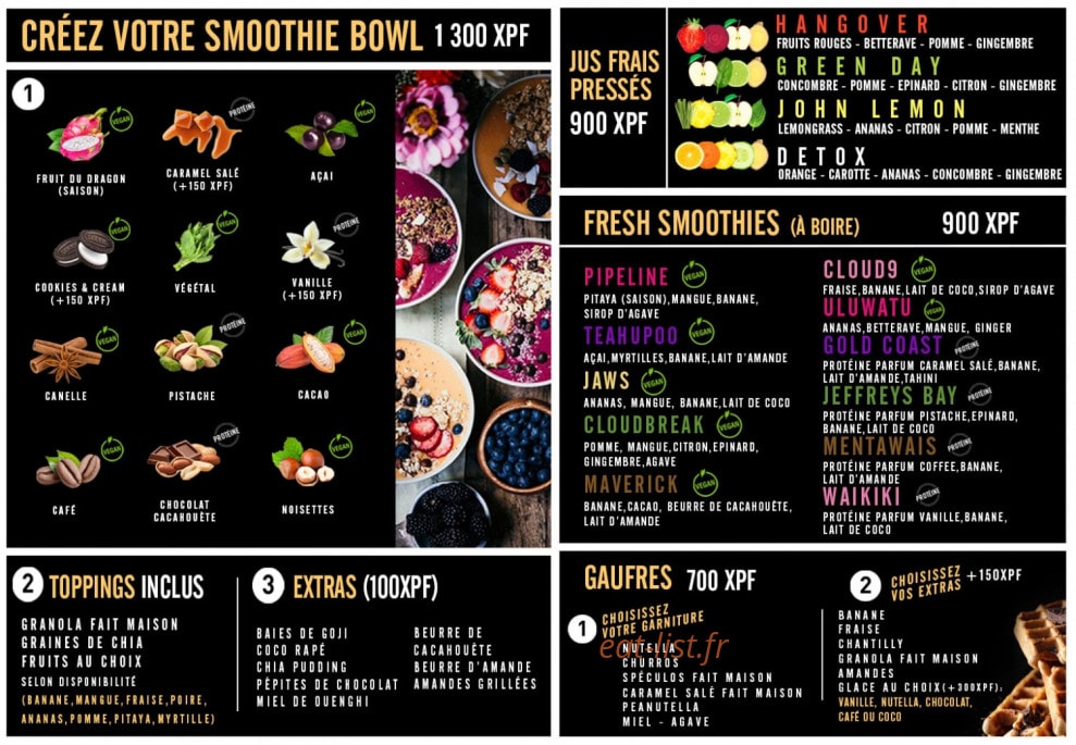 Poke bar — carte page 2