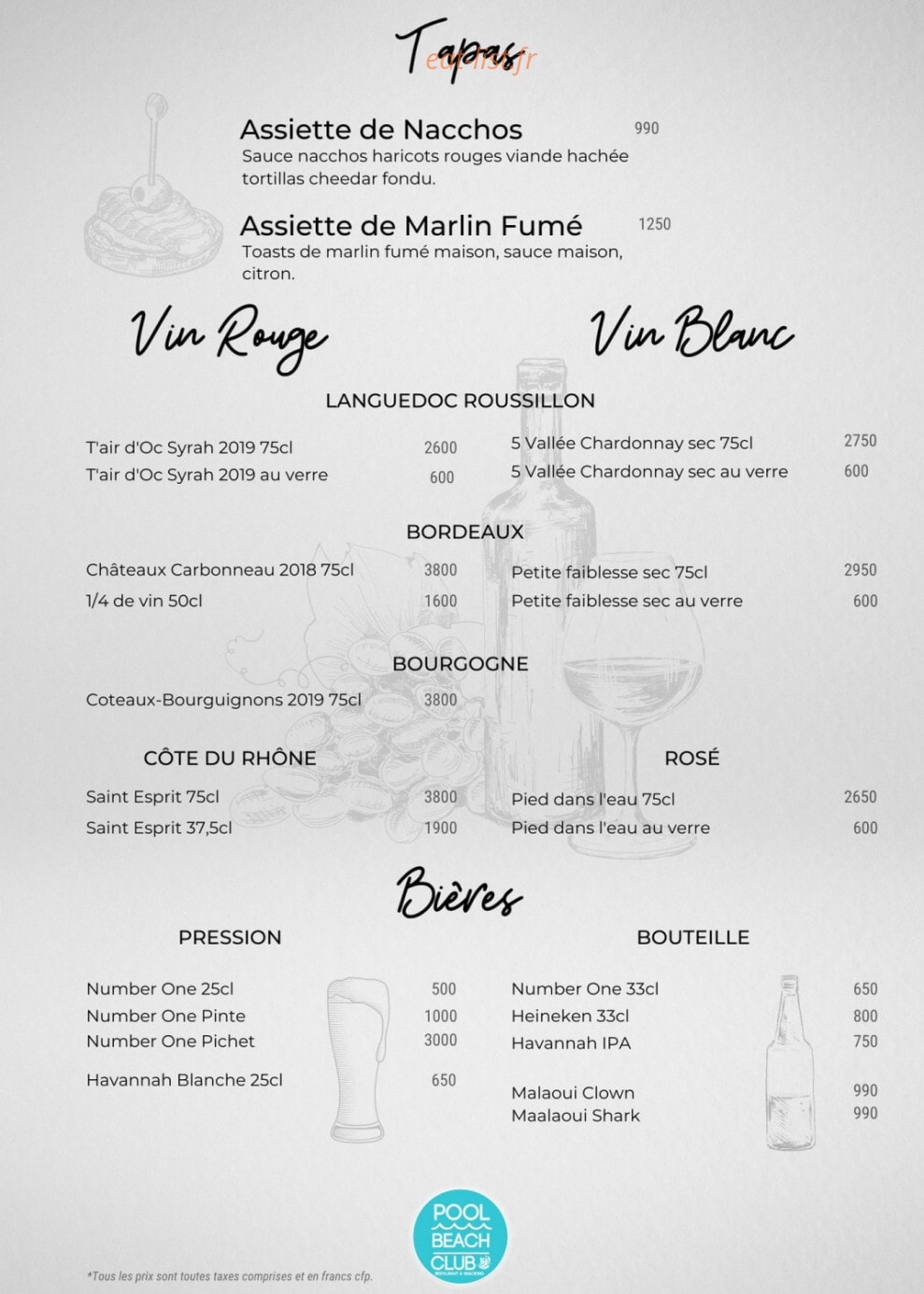Pool Beach Club — carte page 4
