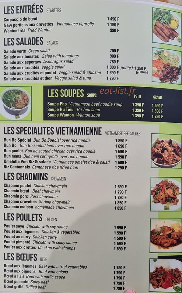 Snack Centralma — carte page 1