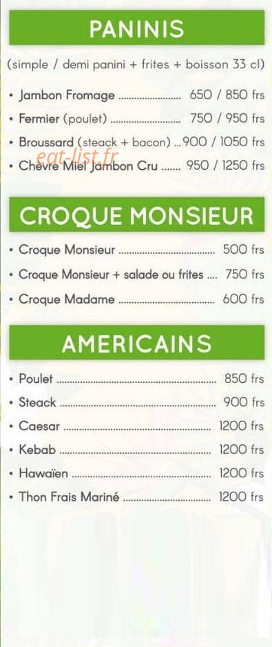 Snack l'Eden — carte page 5
