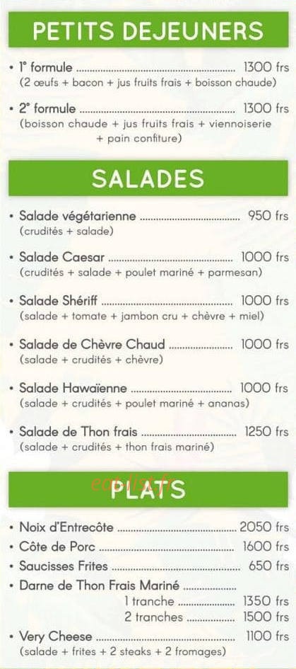 Snack l'Eden — carte page 2