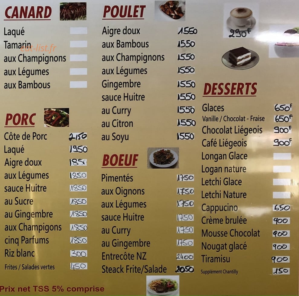 Snack Le Dragon — carte page 2