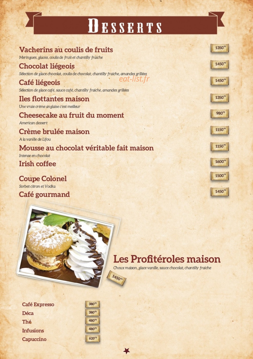 Texas Grill — carte page 5