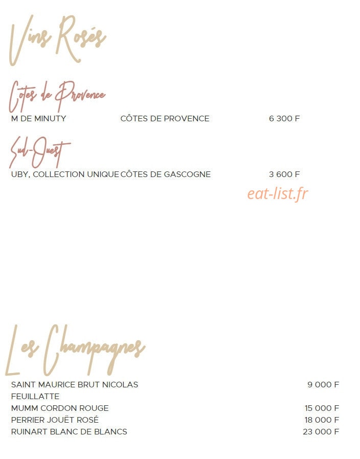 West Food & Bar — carte page 8