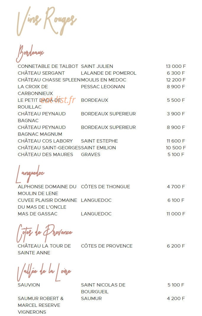 West Food & Bar — carte page 5