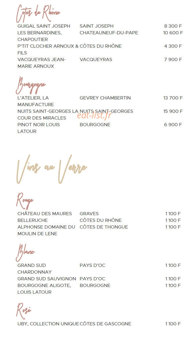 West Food & Bar — carte page 6
