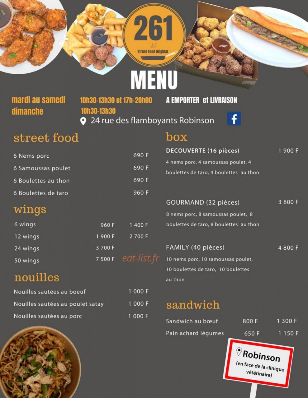 261 street food — carte page 1