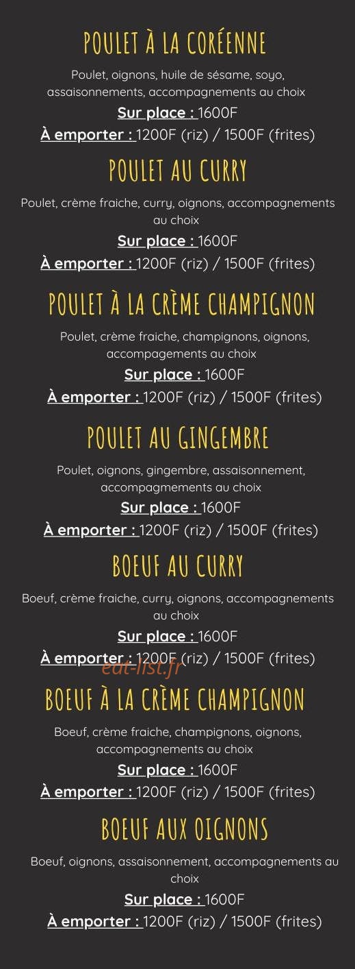 Aurélie's Snack — carte page 5