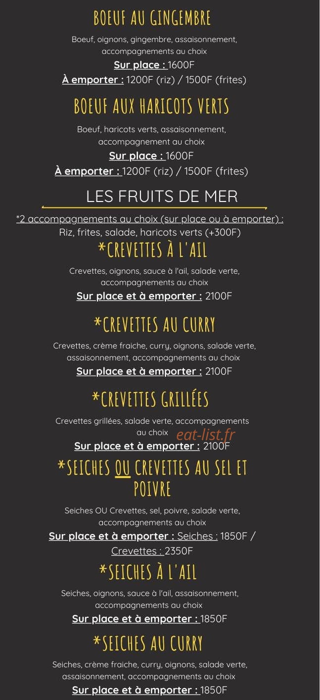 Aurélie's Snack — carte page 6