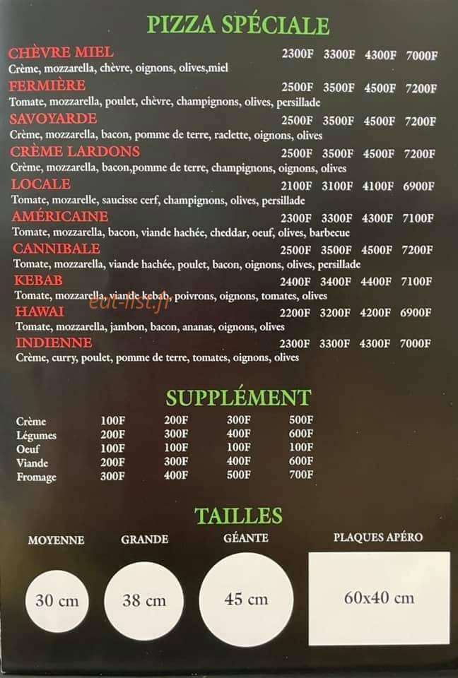 Italian Pizza — carte page 3