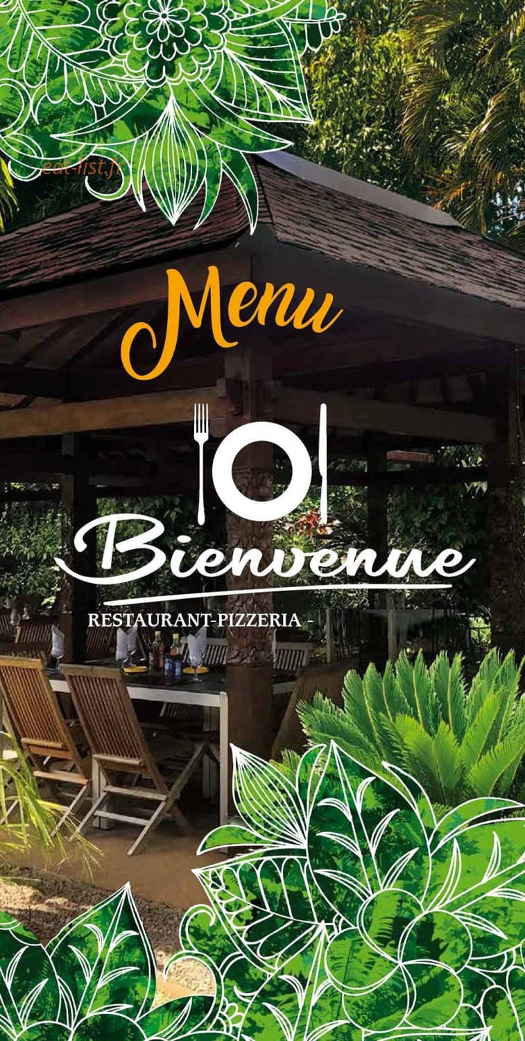 Restaurant Bienvenue — carte page 1