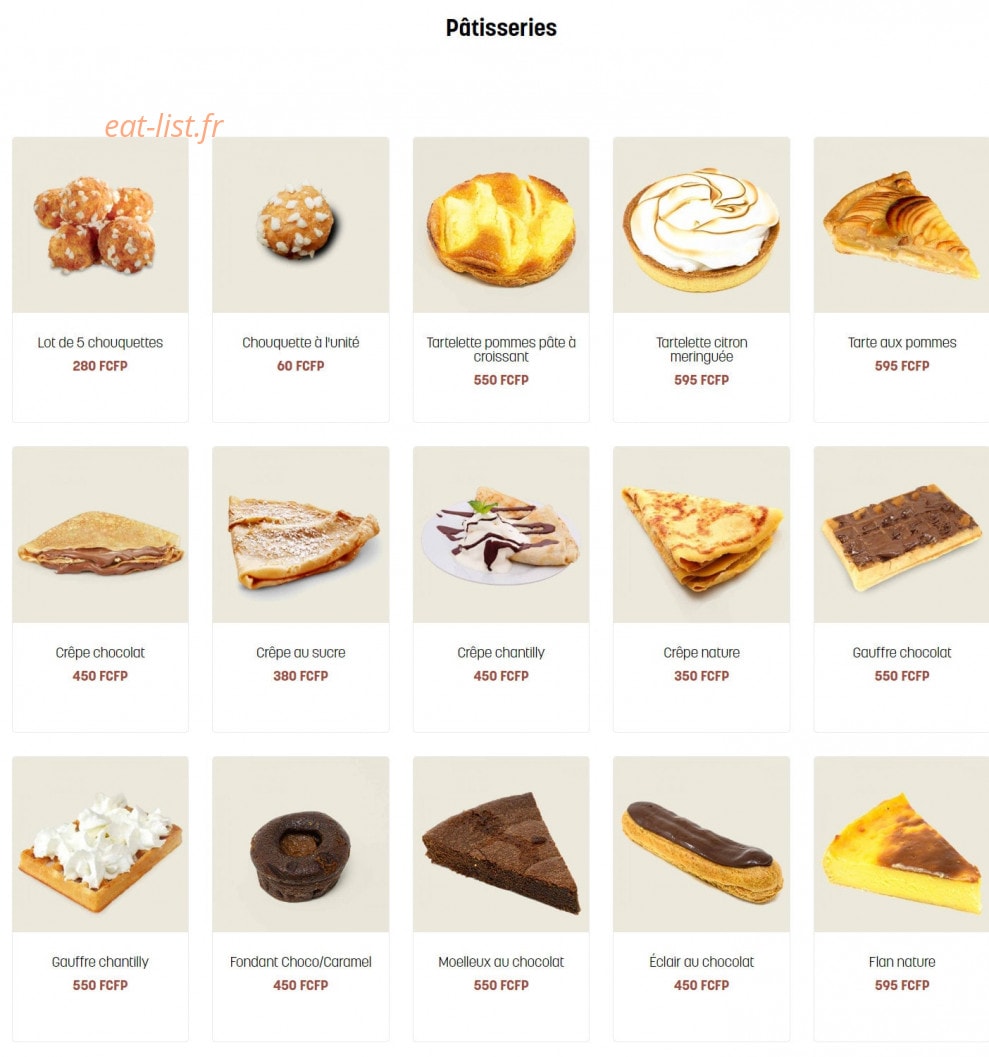 Brioche Dorée — carte page 3
