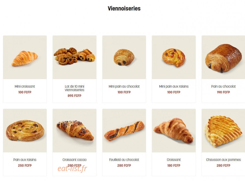 Brioche Dorée — carte page 5