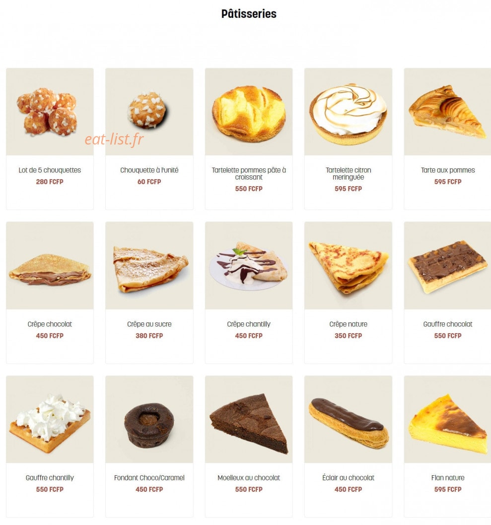 Brioche Dorée — carte page 3