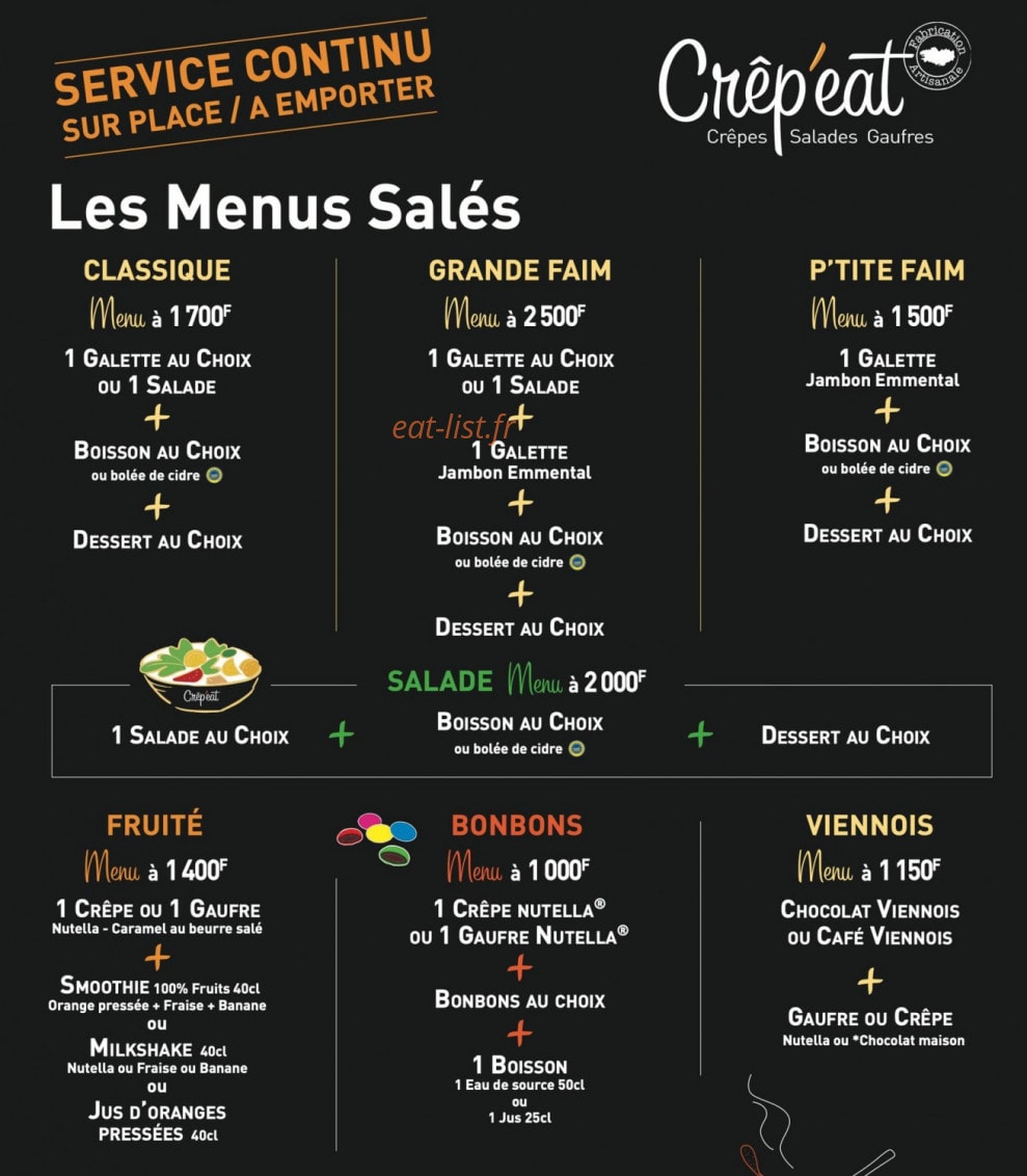 Crêp'eat — carte page 4