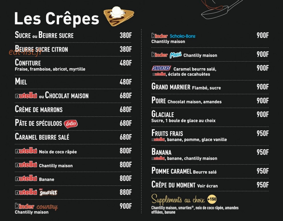 Crêp'eat — carte page 5