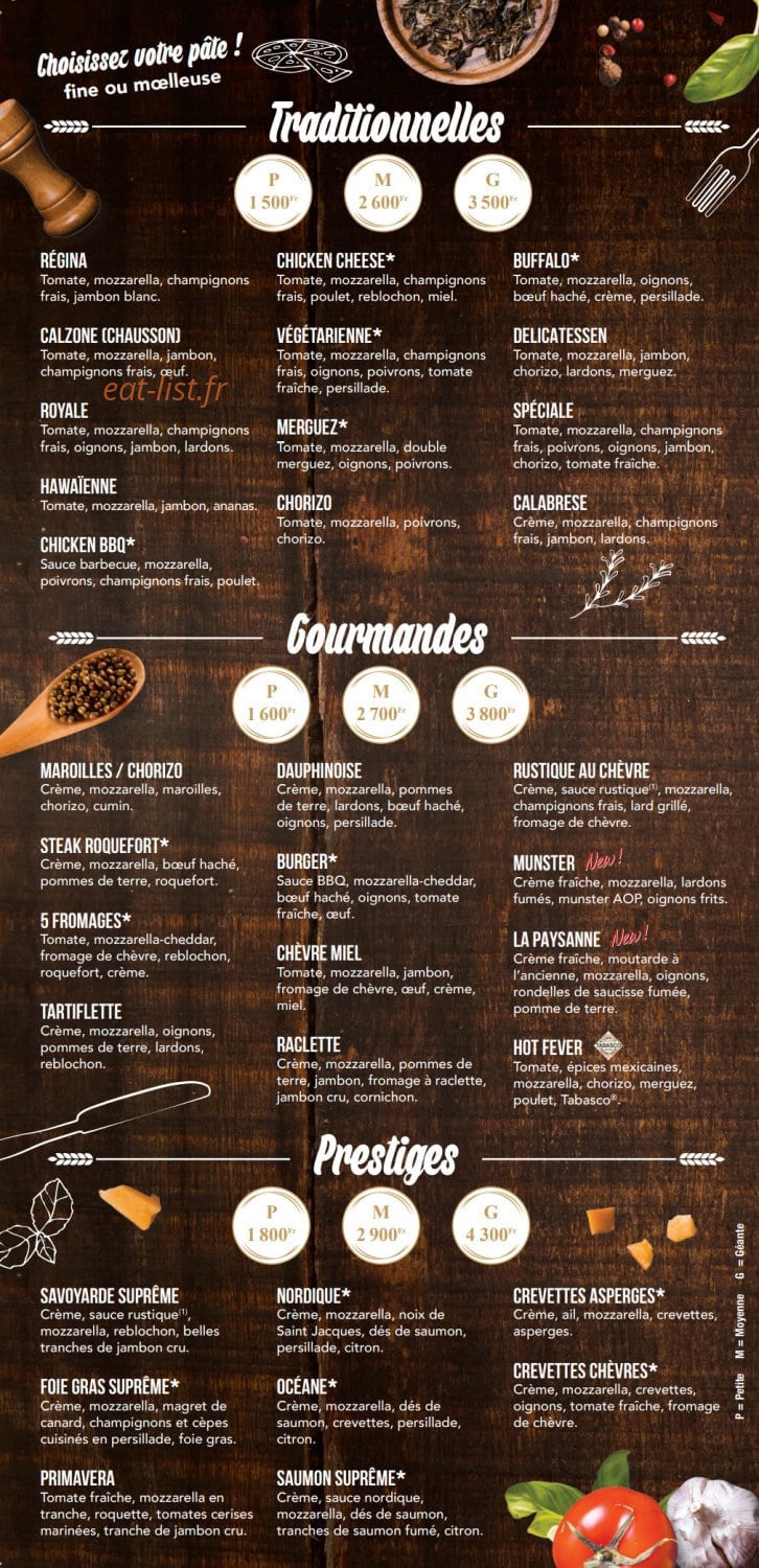 La Boîte À Pizza — carte page 3