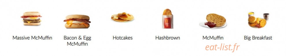 Mc Donald's — carte page 7