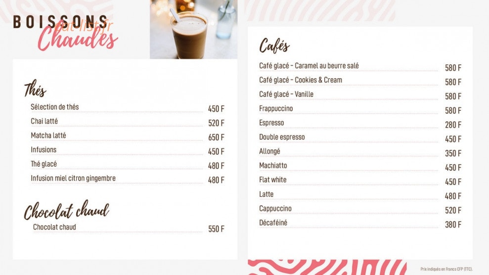 Origin café — carte page 5