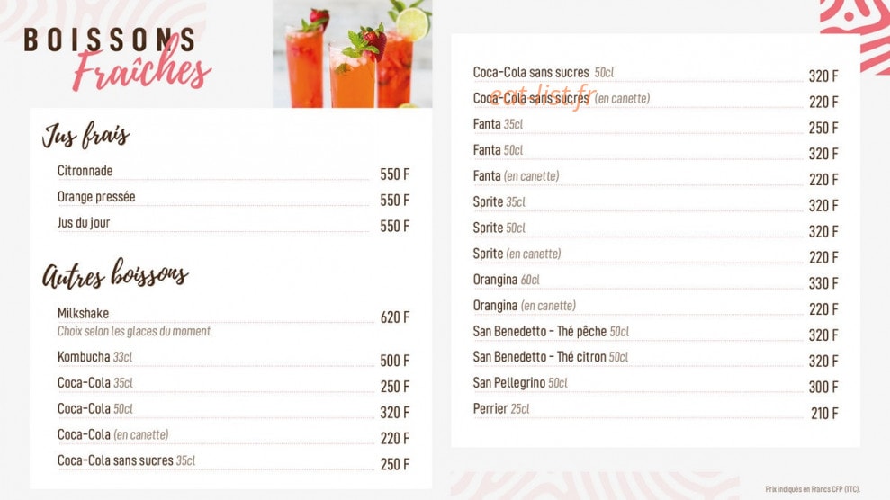 Origin café — carte page 4