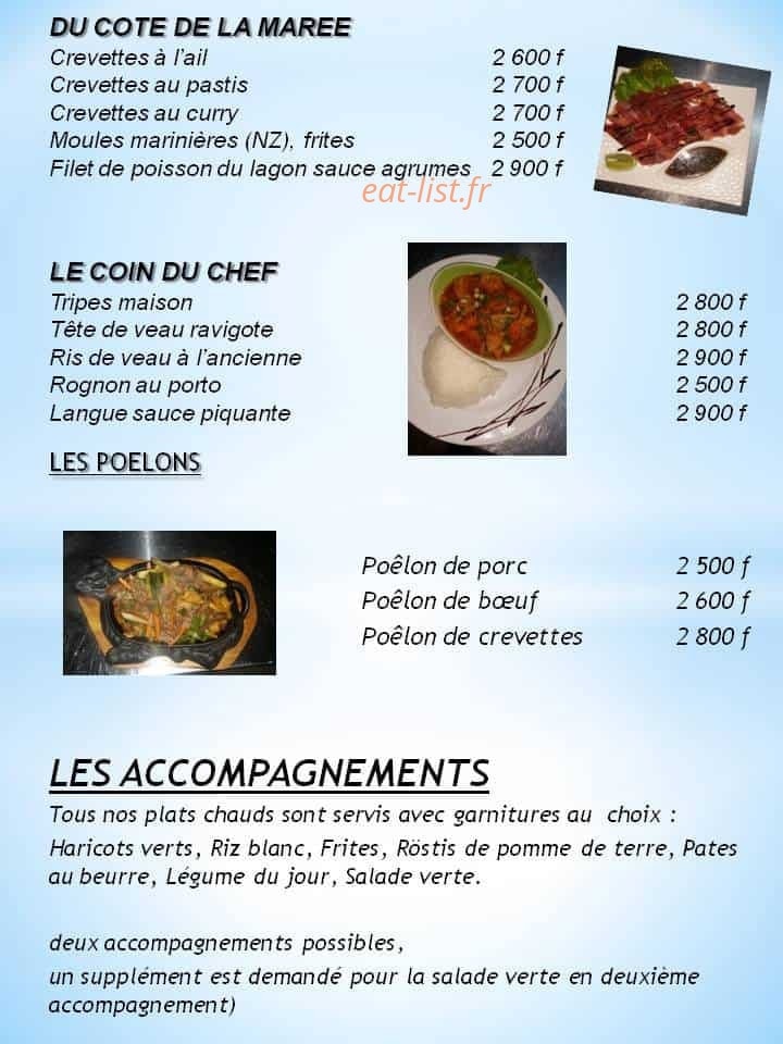 Le Passiflore — carte page 2