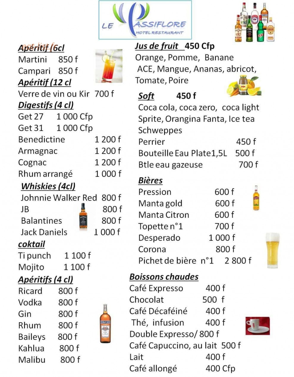 Le Passiflore — carte page 4
