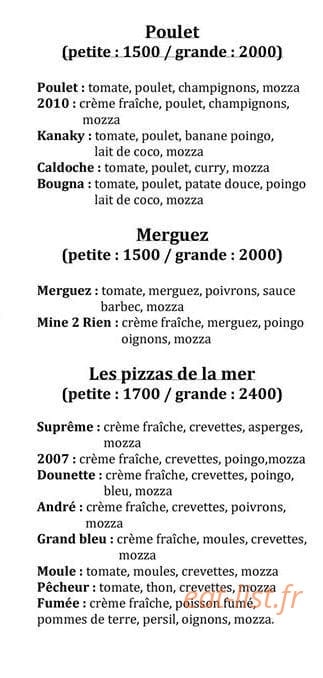 Les pizzas de Rirette — carte page 4