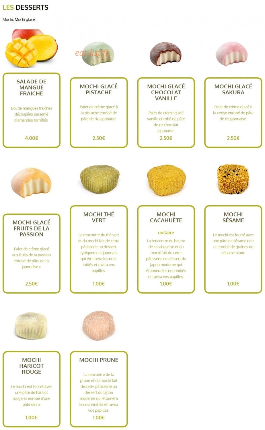 100 Sushis — carte page 4