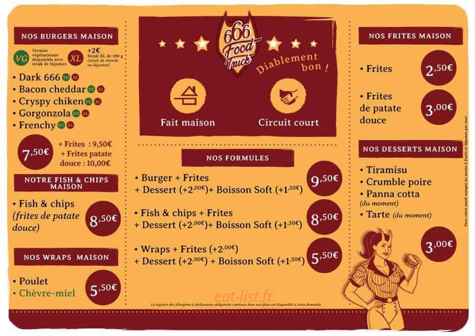 666 Food Truck — carte page 2