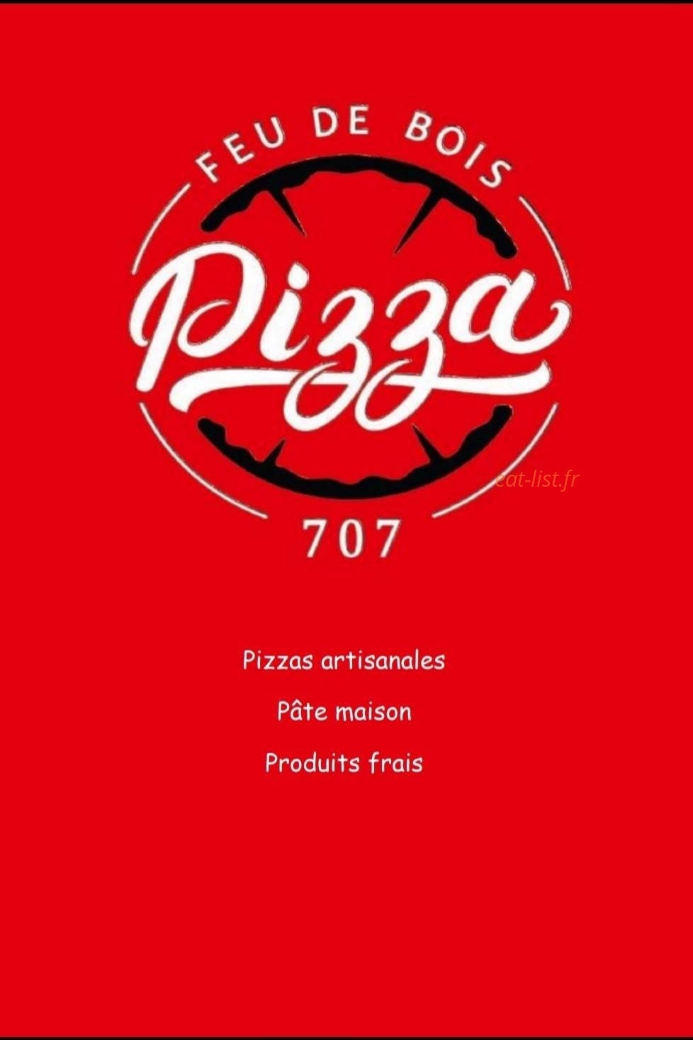 707 Pizza — carte page 1