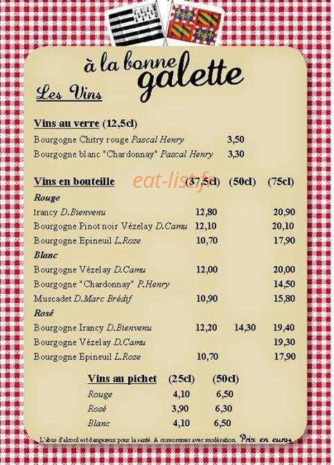 A la Bonne Galette — carte page 4