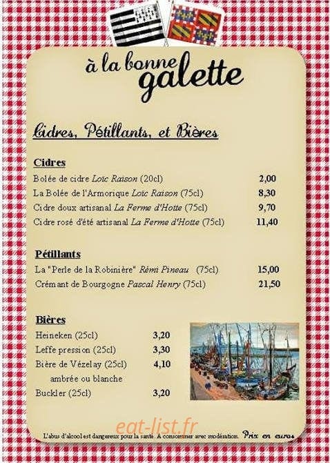 A la Bonne Galette — carte page 5