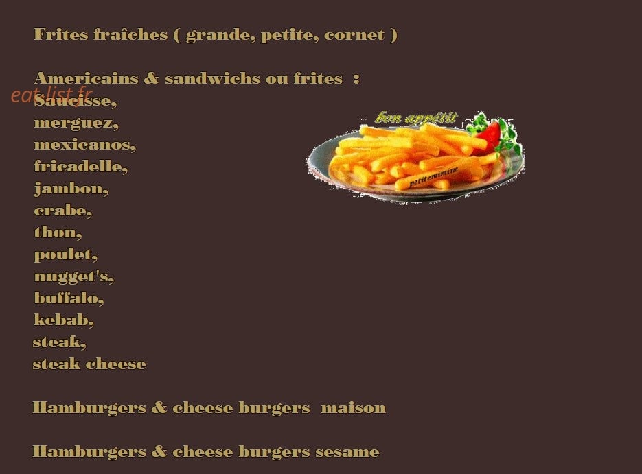 A la ch'ti bonne franquett — carte page 1